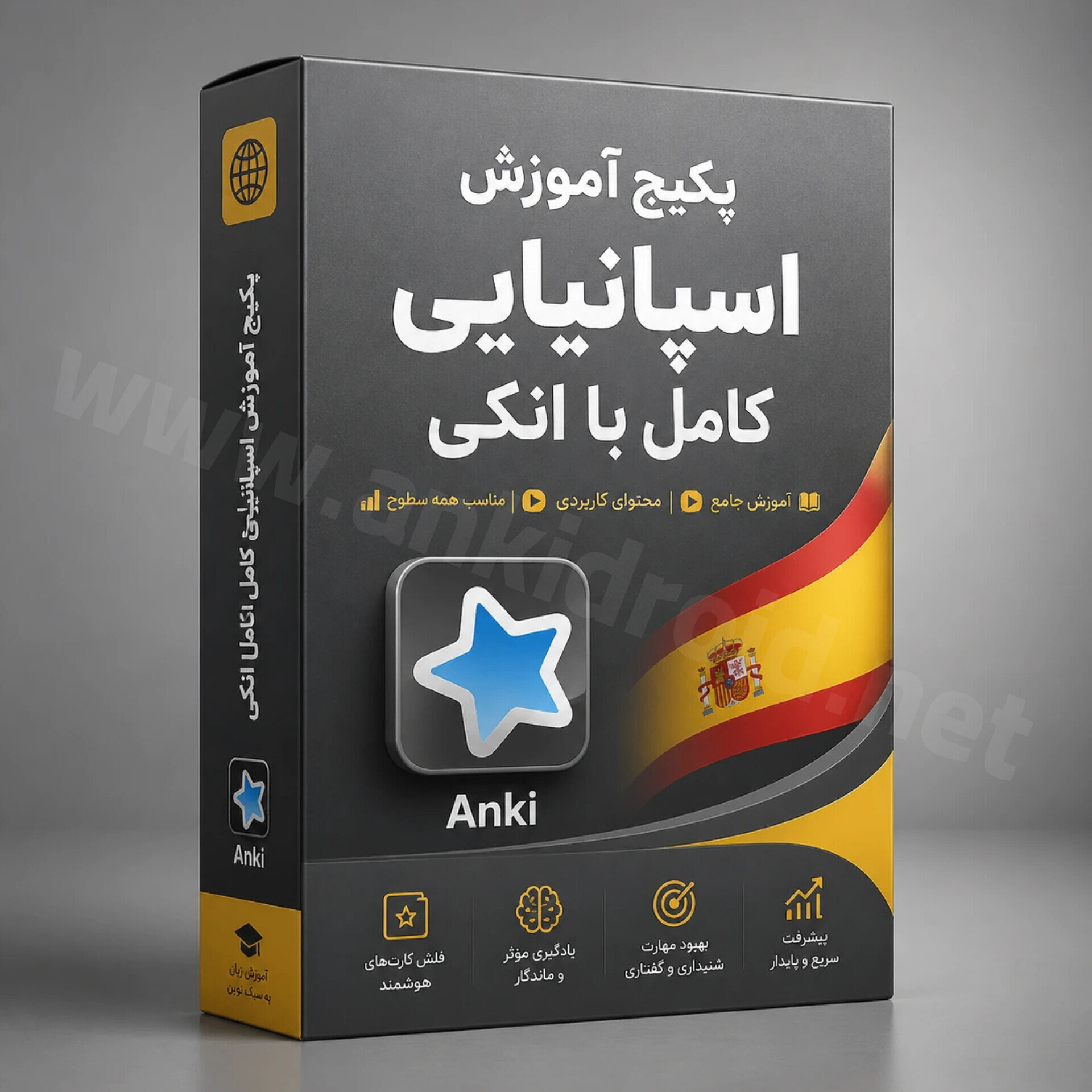    پکیج فلش کارت آموزش مقدماتی اسپانیایی(کامل) 