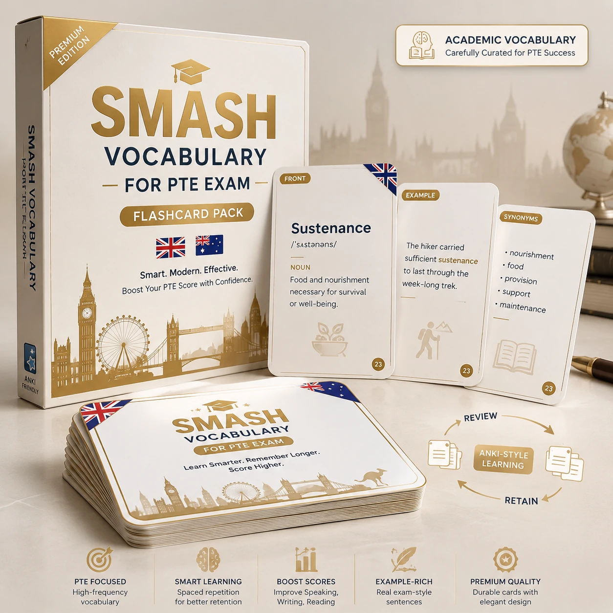  فلش کارت واژگان smash برای آزمون PTE