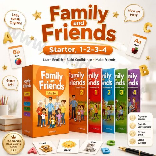 اطلاعات بیشتر در مورد "فلش کارت کتابهای Family and friends starter-1-2-3-4"