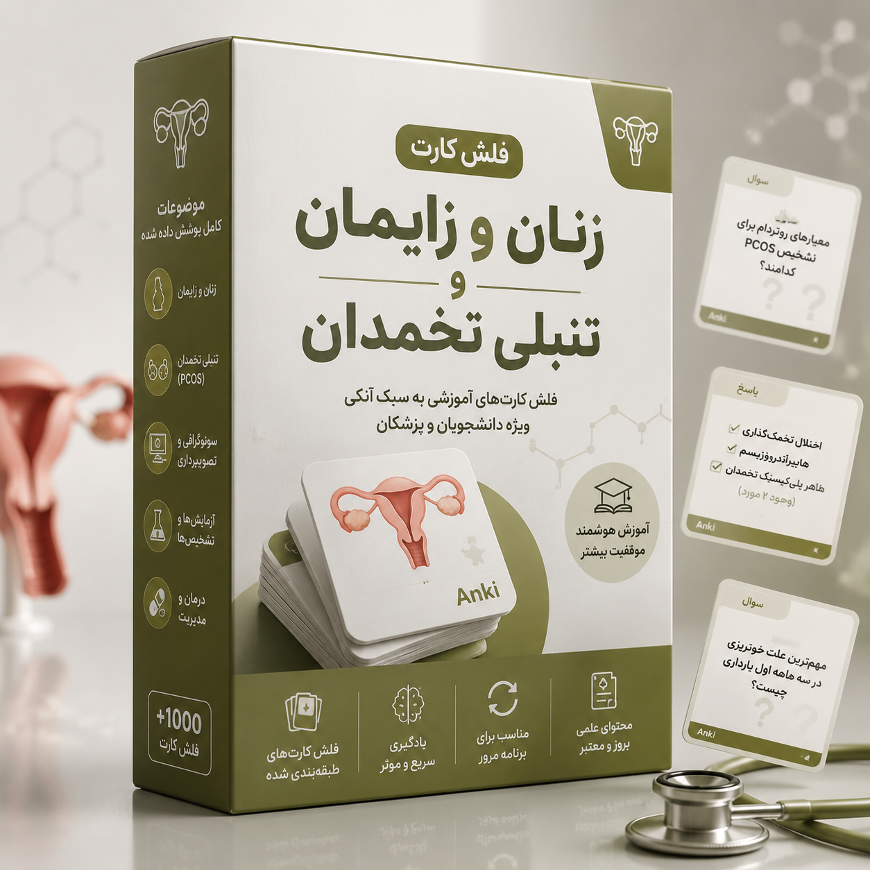 اطلاعات بیشتر در مورد "فلش کارت زنان و زایمان و PCOD"